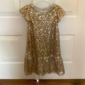 Gold sequin dress